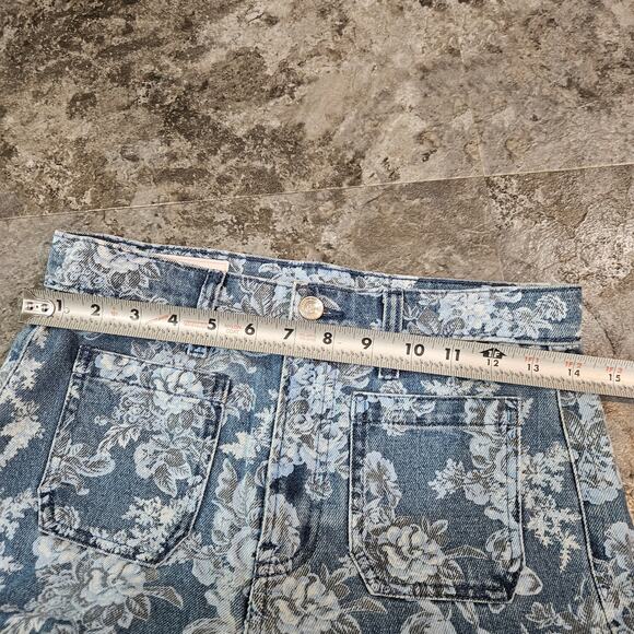 Gap × LoveShackFancy High Rise Floral 70s Flare Jeans 26 R - Picture 6 of 8